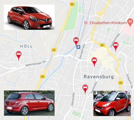 Standorte-Karte Ravensburg